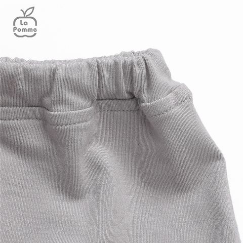  Bộ dài tay La Pomme cúc giữa Baby Racoon - Ghi 