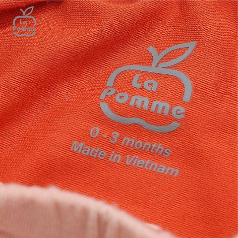  Bộ dài tay La Pomme cúc giữa Baby Racoon - Hồng 