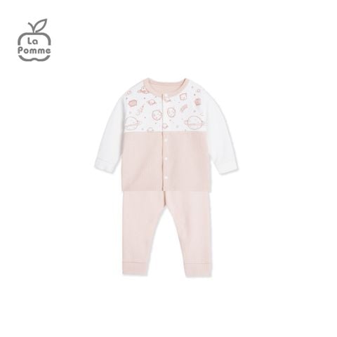  Bộ Dài Tay La Pomme Cúc Giữa Fun Galaxy - Hồng 