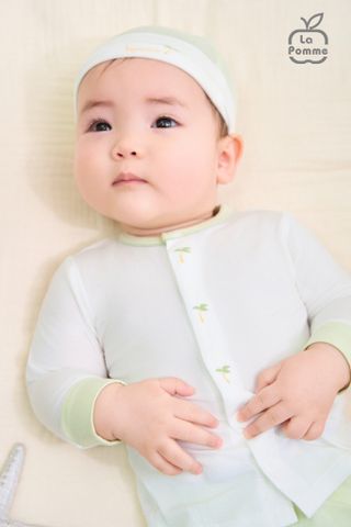  Bộ dài tay cúc giữa La Pomme Mùa hè của bé 