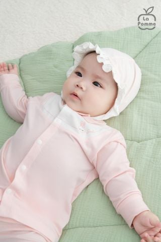  Bộ dài tay cúc giữa La Pomme phối cổ ngọt ngào 