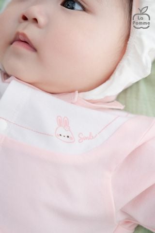  Bộ dài tay cúc giữa La Pomme phối cổ ngọt ngào 