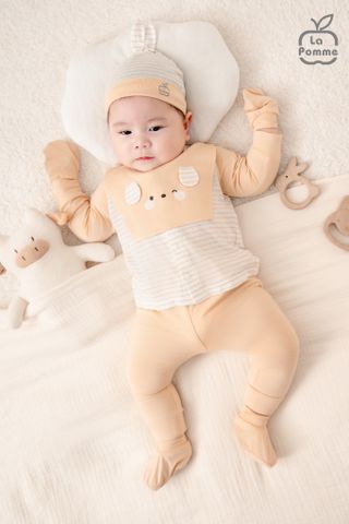  Bộ dài tay La Pomme cúc thẳng Kẹo ngọt bé con 