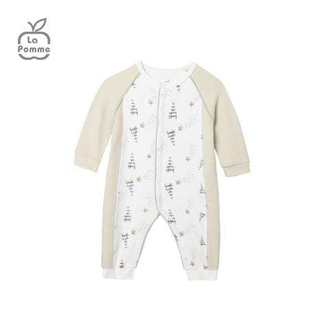  JL060 Body dài tay La Pomme Ngôi sao nhỏ -  Trắng Vàng 