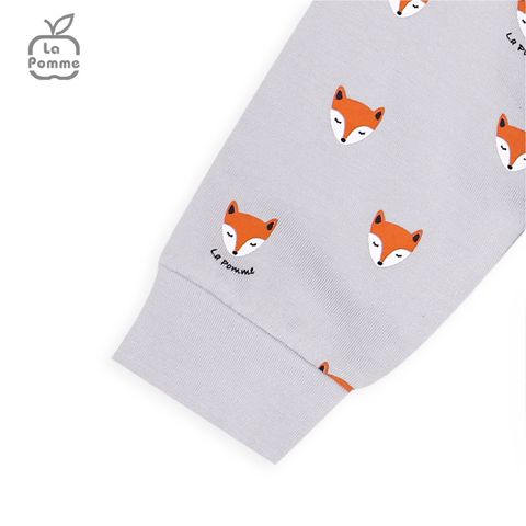  Bộ dài tay La Pomme cúc lệch Baby Racoon - Ghi 