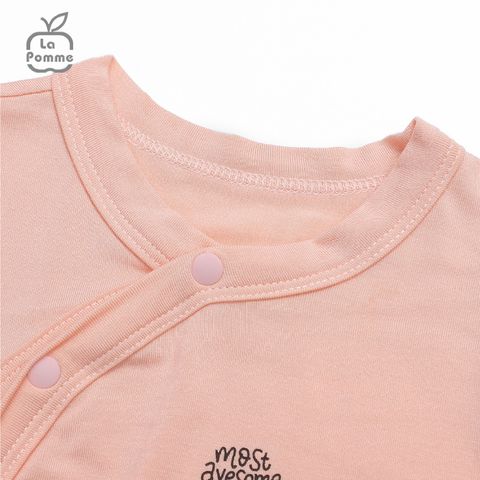  Bộ dài tay La Pomme cúc lệch Baby Racoon - Hồng 