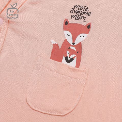  Bộ dài tay La Pomme cúc lệch Baby Racoon - Ghi 