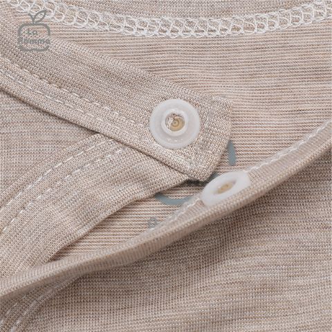  Bộ dài tay La Pomme cúc lệch Baby Racoon - Nâu 