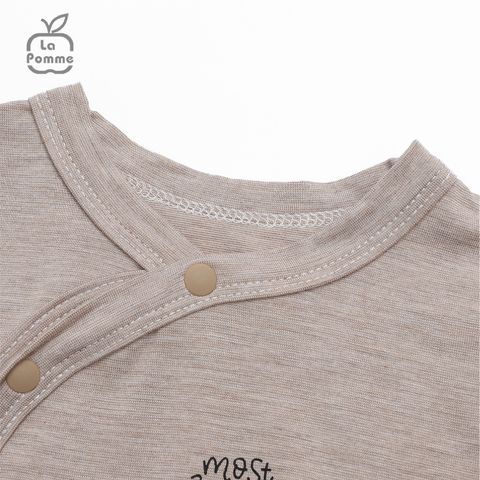  Bộ dài tay La Pomme cúc lệch Baby Racoon - Nâu 