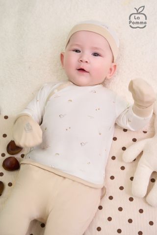  Mũ sơ sinh La Pomme Họa tiết bé xinh 