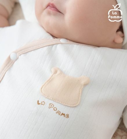  Bộ dài tay cúc lệch La Pomme Gấu con ngộ nghĩnh 