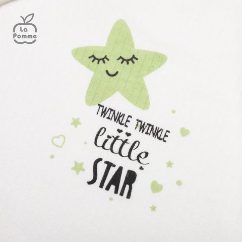  SLD060 Bộ dài tay La Pomme cúc lệch Ngôi sao nhỏ -  Trắng Xanh 