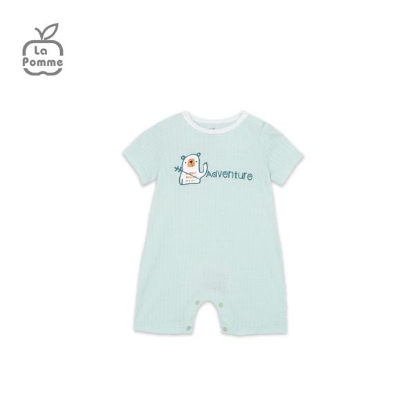  Bộ body cộc tay La Pomme Nhà thám hiểm gấu con - Kẻ xanh 