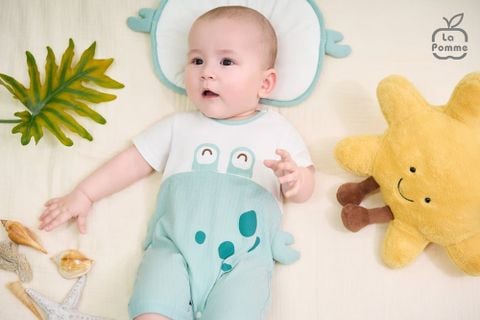  Body cộc tay La Pomme Chú cua phối màu 
