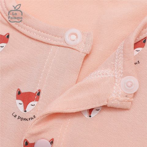  Body dài tay La Pomme Baby Racoon - Hồng 