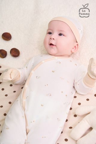  Mũ sơ sinh La Pomme Họa tiết bé xinh 