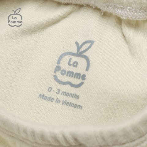  SLD060 Bộ dài tay La Pomme cúc lệch Ngôi sao nhỏ -  Trắng Xanh 