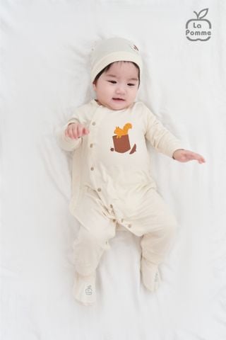  Body Dài Tay La Pomme Sóc nâu và hạt dẻ - Be 