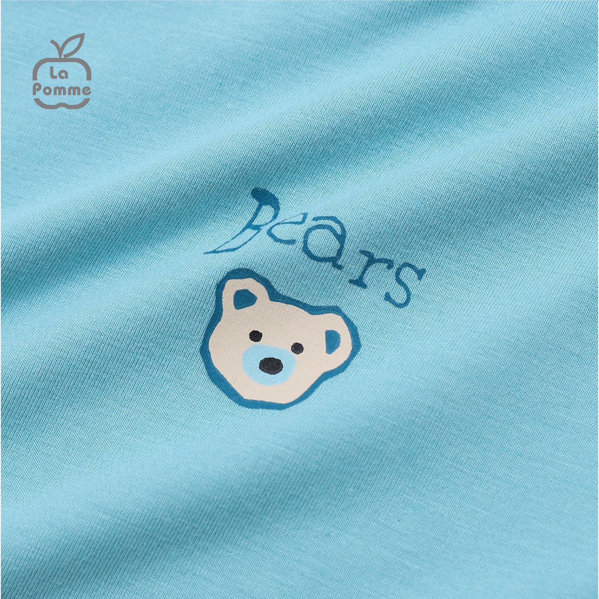  Áo Cổ 3cm La Pomme Little Bear - Ghi 