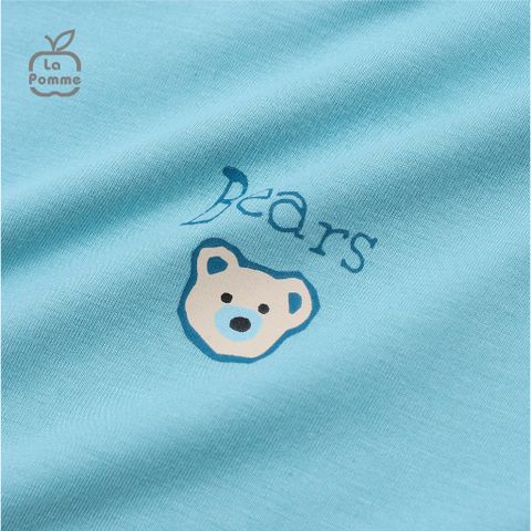  Áo Cổ 3cm La Pomme Little Bear - Xanh 