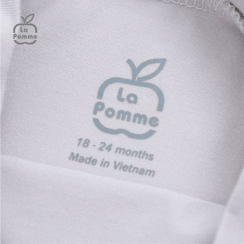  Áo Cổ 3cm La Pomme Little Bear - Ghi 