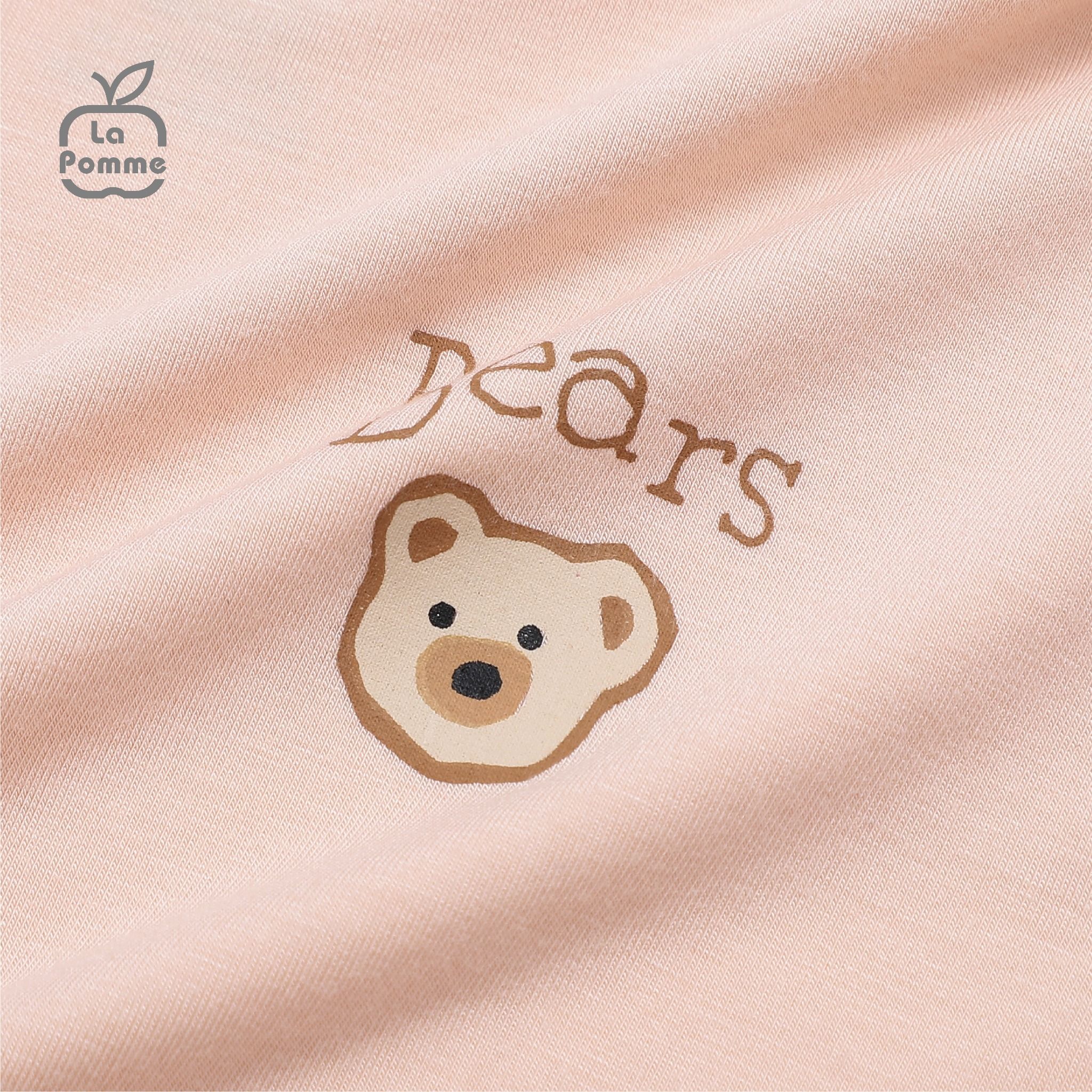  Áo Cổ 3cm La Pomme Little Bear - Ghi 