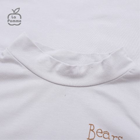  Áo Cổ 3cm La Pomme Little Bear - Ghi 