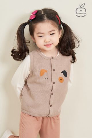  Áo Gile La Pomme Puppy Smile - Nâu 