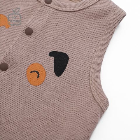  Áo Gile La Pomme Puppy Smile - Nâu 