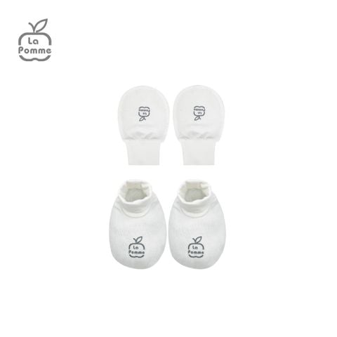  Set bao tay bao chân La Pomme Teddy Bear - Trắng 