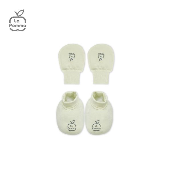  Set bao tay bao chân La Pomme Teddy Bear - Trắng 