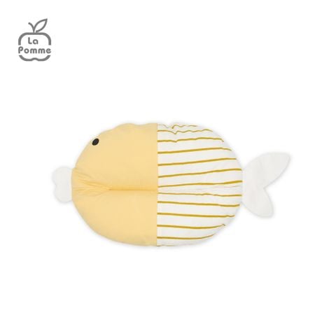  Gối sơ sinh nhân đôi vỏ gối La Pomme Baby Fish - Ghi 