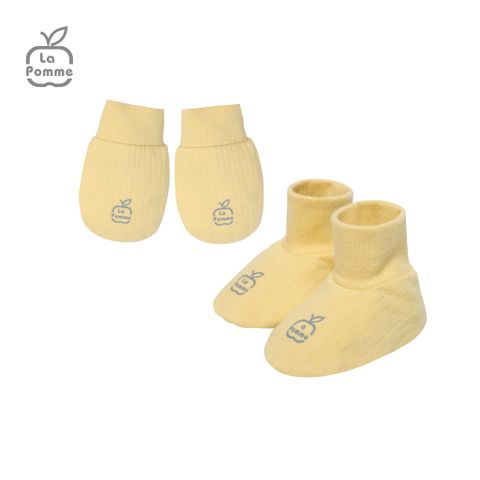  GHF060 Set bao tay bao chân La Pomme Ngôi sao nhỏ - 0M Trắng Xanh 