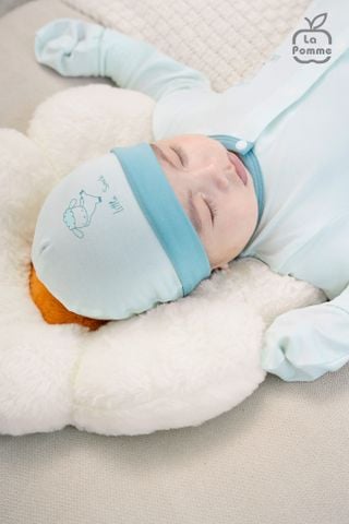  Body chip dài tay La Pomme cúc giữa phối màu 