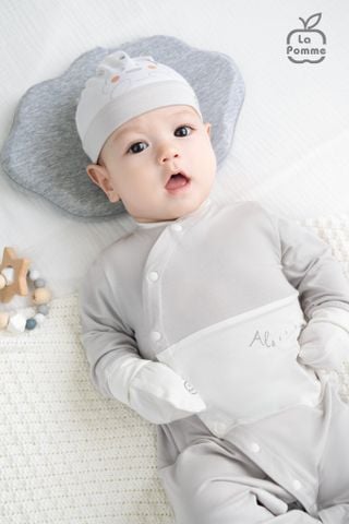  Body dài tay La Pomme hoạ tiết đáng yêu 