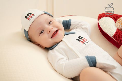  Set body chip dài tay kèm quần La Pomme Chú lính chì 