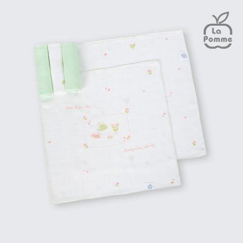 K001 - Set 5 Khăn sữa sợi tre lụa La Pomme phối màu (30x30cm) 