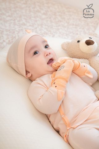  Bộ dài tay cúc lệch La Pomme bé yêu vui nhộn 