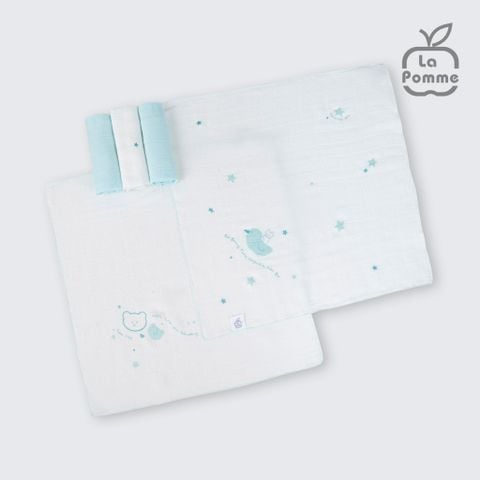  K001 - Set 5 Khăn sữa sợi tre lụa La Pomme phối màu (30x30cm) 