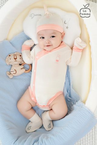  Set bao tay bao chân sơ sinh La Pomme bé yêu năng động 