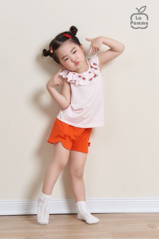  Bộ cộc tay La Pomme Baby Girl - Trắng 