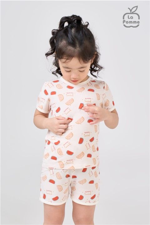  Bộ cộc tay La Pomme Sweet Pattern - Sóc nhỏ 