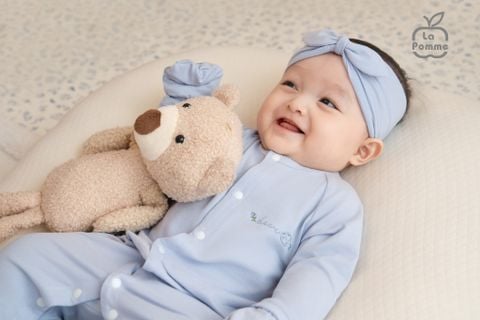  Body dài tay La Pomme phối viền gấu nhỏ 
