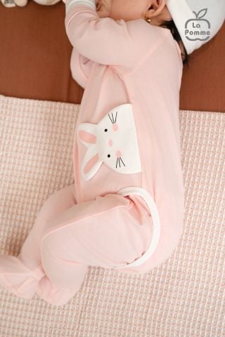  Body chip dài tay La Pomme kèm quần liền tất động vật dễ thương 