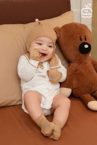  Body chip dài tay La Pomme lá cổ cách điệu 