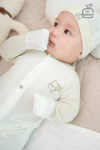  Mũ sơ sinh La Pomme hình in dễ thương 