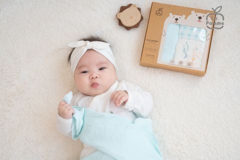  Set 3 Khăn đa năng sợi tre lụa La Pomme mix hoạ tiết 