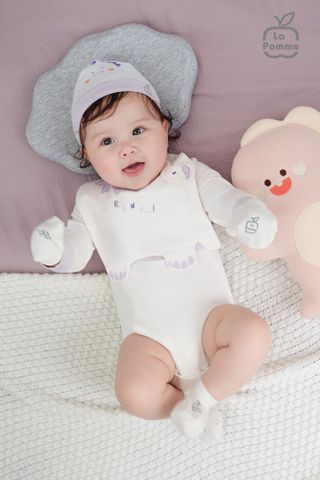  Yếm sơ sinh La Pomme hoạ tiết đáng yêu 
