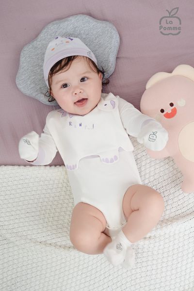  Bodychip dài tay La Pomme hoạ tiết đáng yêu 