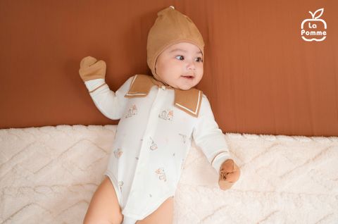  Body chip dài tay La Pomme lá cổ cách điệu 